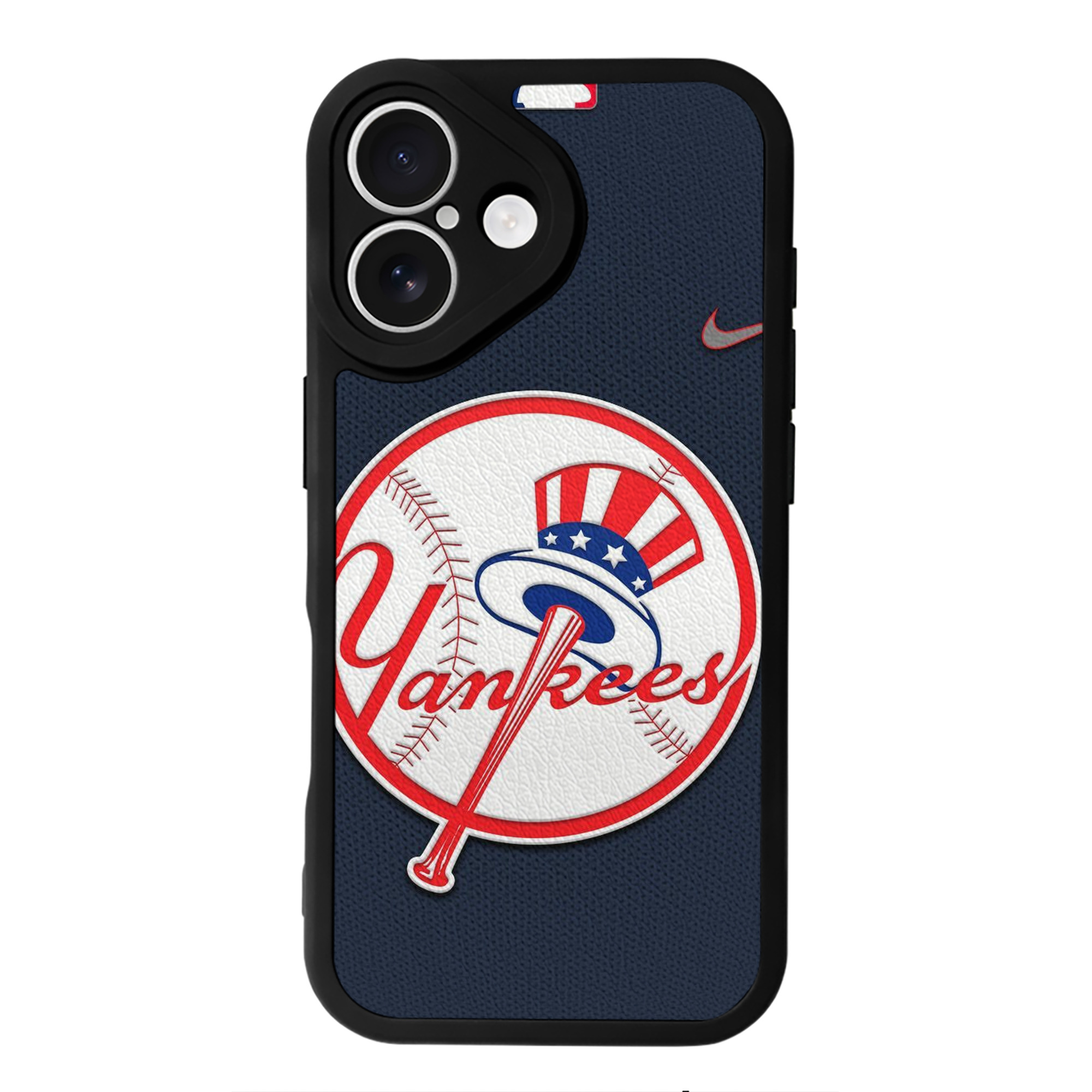 New York Yankees 208 IPhone 16 Silicone Leather Case – UV Print, Lambskin Texture – Perfect Fit, Wireless Charging Compatible, Scratch Resistant, Precise Cutouts – Stylish Protection For IPhone 16